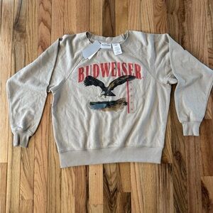 Budweiser Tan Women's Crew Neck Sweater